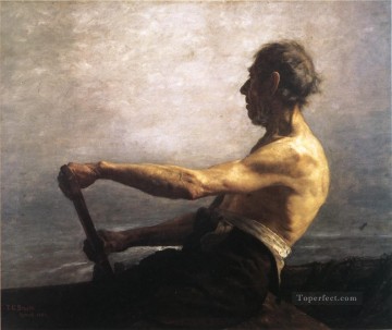  Theodore Art - The Boatman Impressionist Theodore Clement Steele